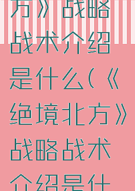 《绝境北方》战略战术介绍是什么(《绝境北方》战略战术介绍是什么)