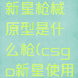 《csgo》新星枪械原型是什么枪(csgo新星使用技巧)