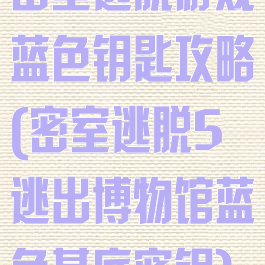 密室逃脱游戏蓝色钥匙攻略(密室逃脱5逃出博物馆蓝色基底密钥)