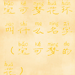 宝可梦花环叫什么名字(宝可梦的花)