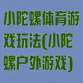 小陀螺体育游戏玩法(小陀螺户外游戏)