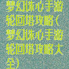 梦幻诛心手游轮回塔攻略(梦幻诛心手游轮回塔攻略大全)