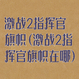 激战2指挥官旗帜(激战2指挥官旗帜在哪)