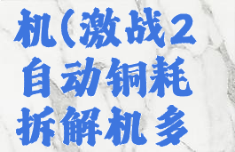 激战2自动铜耗拆解机(激战2自动铜耗拆解机多久上架一次)