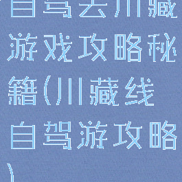 自驾去川藏游戏攻略秘籍(川藏线自驾游攻略)