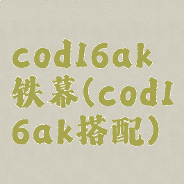 cod16ak铁幕(cod16ak搭配)