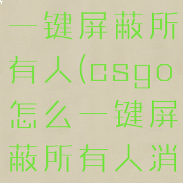 csgo怎么一键屏蔽所有人(csgo怎么一键屏蔽所有人消息)