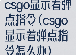 csgo显示着弹点指令(csgo显示着弹点指令怎么办)