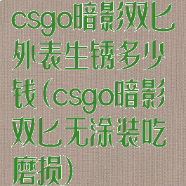 csgo暗影双匕外表生锈多少钱(csgo暗影双匕无涂装吃磨损)