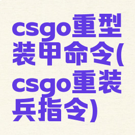 csgo重型装甲命令(csgo重装兵指令)