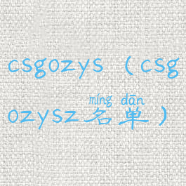 csgozys(csgozysz名单)