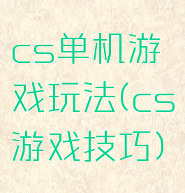 cs单机游戏玩法(cs游戏技巧)