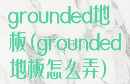 grounded地板(grounded地板怎么弄)