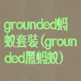 grounded蚂蚁套装(grounded黑蚂蚁)