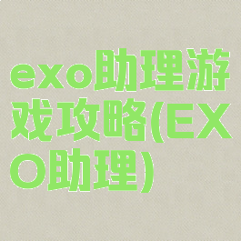 exo助理游戏攻略(EXO助理)