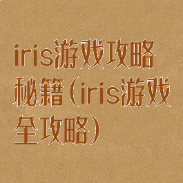 iris游戏攻略秘籍(iris游戏全攻略)