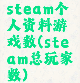 steam个人资料游戏数(steam总玩家数)