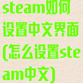 steam如何设置中文界面(怎么设置steam中文)