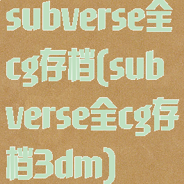 subverse全cg存档(subverse全cg存档3dm)