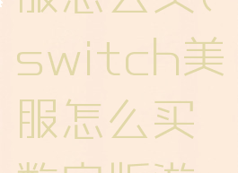 switch美服怎么买(switch美服怎么买数字版游戏)