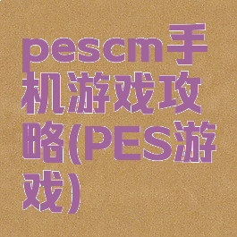 pescm手机游戏攻略(PES游戏)