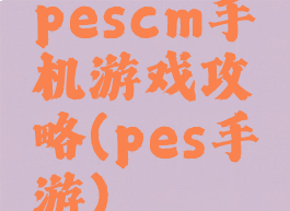 pescm手机游戏攻略(pes手游)