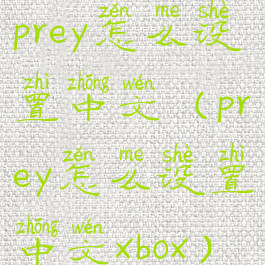 prey怎么设置中文(prey怎么设置中文xbox)