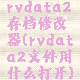 rvdata2存档修改器(rvdata2文件用什么打开)