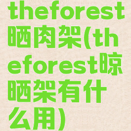 theforest晒肉架(theforest晾晒架有什么用)