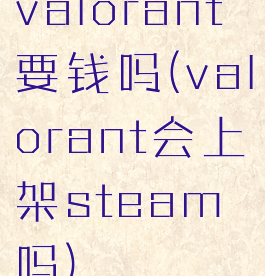 valorant要钱吗(valorant会上架steam吗)